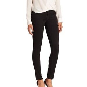 L'AGENCE Chantal Skinny Low Rise Black Fog‎ Denim Jeans Size 28